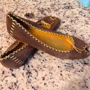 Prada Suede Peep Toe Ballet Flat Size 37